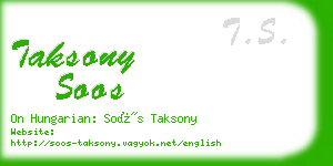 taksony soos business card
